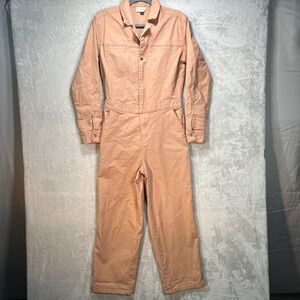 Universal Thread Jumpsuit Pink Utility Long Sleeve Boilersuit Crop Womens 4